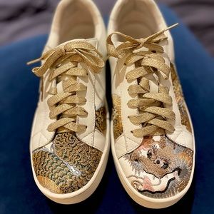 Lunar New Year Jonny Was Embroidered Dragon Sneakers sz7 OBO